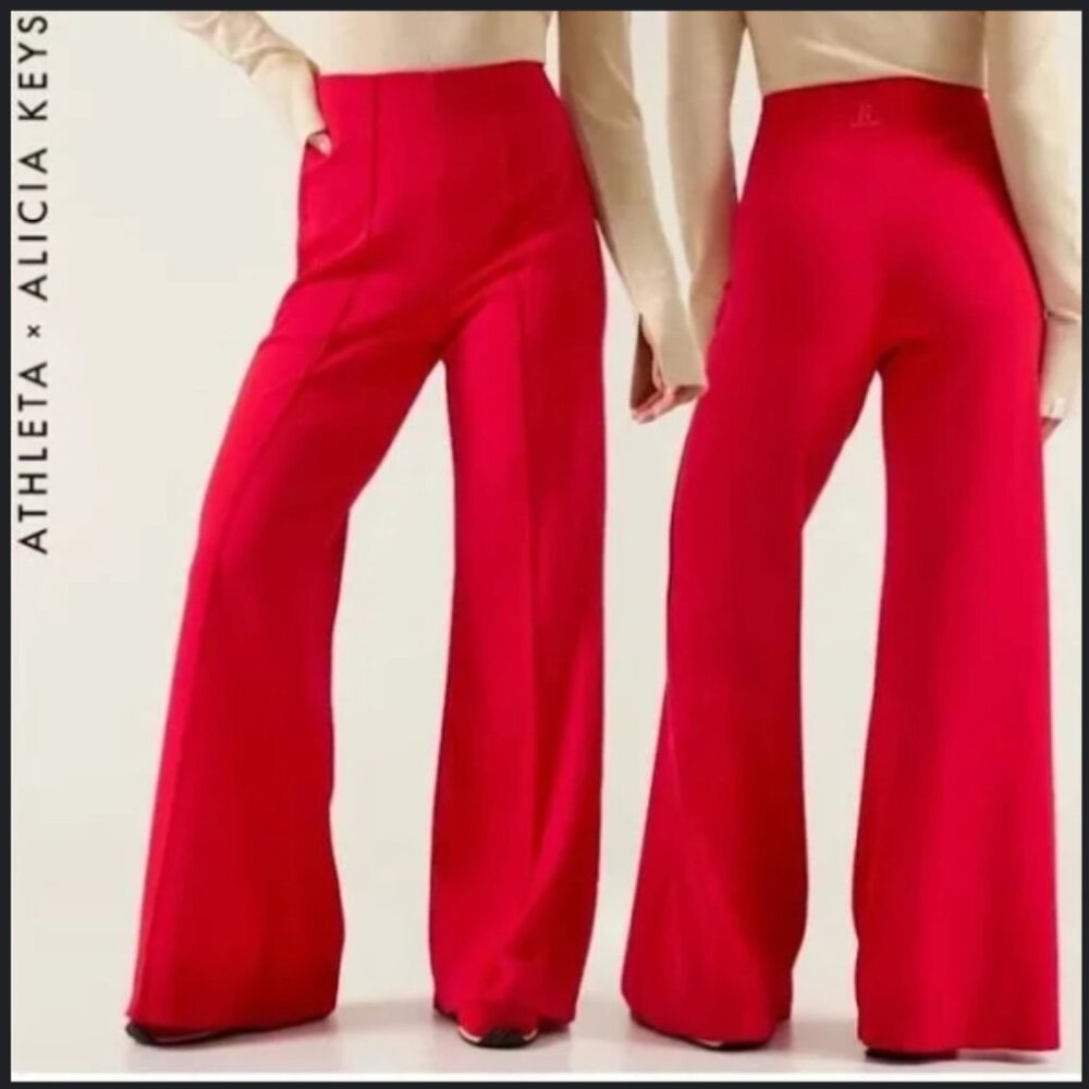 Athleta x Alicia Keys Wide Leg Pintuck Pant - Size 6